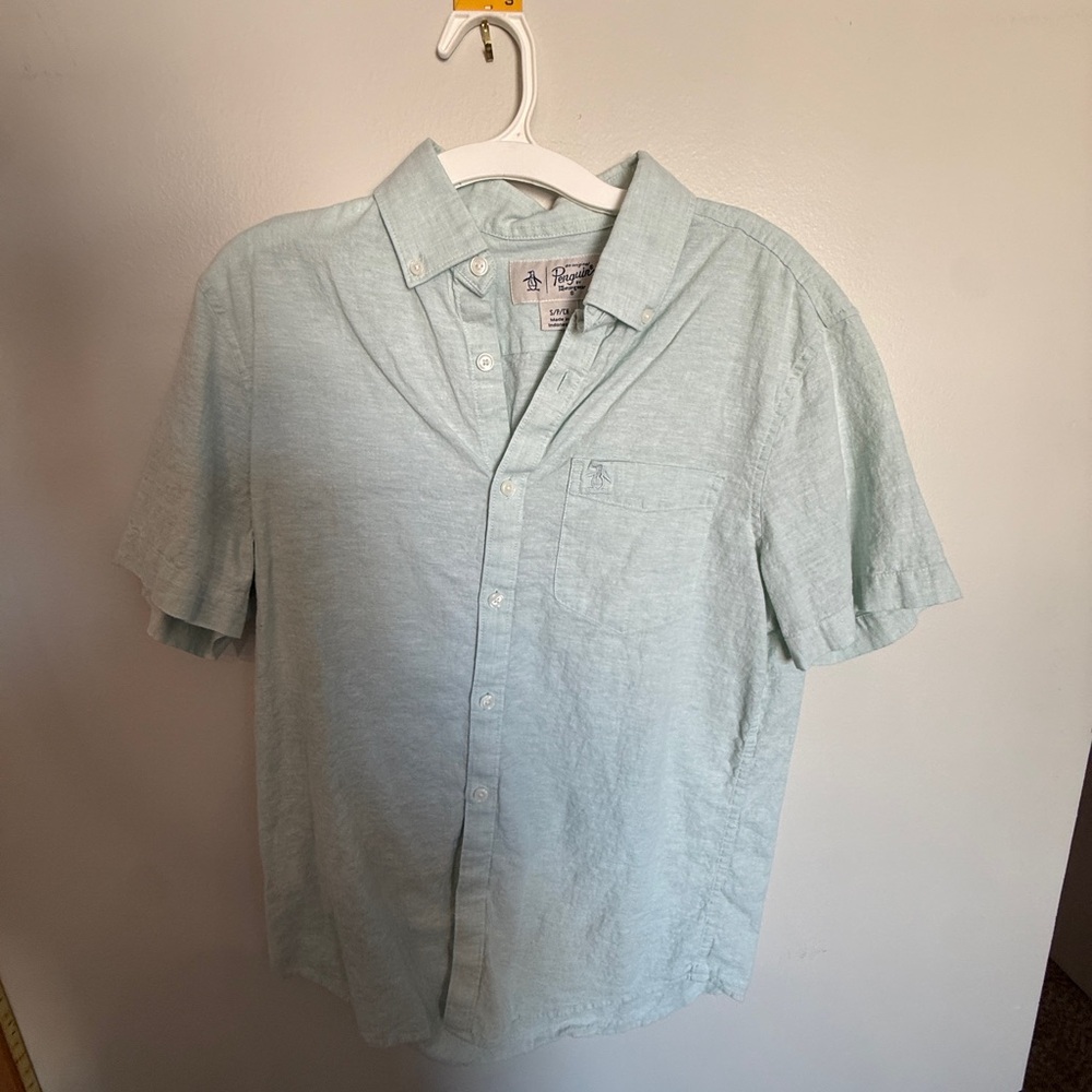 Original Penguin Light Blue Casual Button Down Shirt